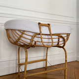 Vintage wicker crib
