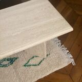 Vintage ecru rock stone coffee table