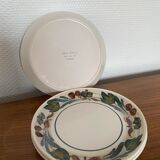 Set of 3 dessert plates M.B.F.A. Pornic