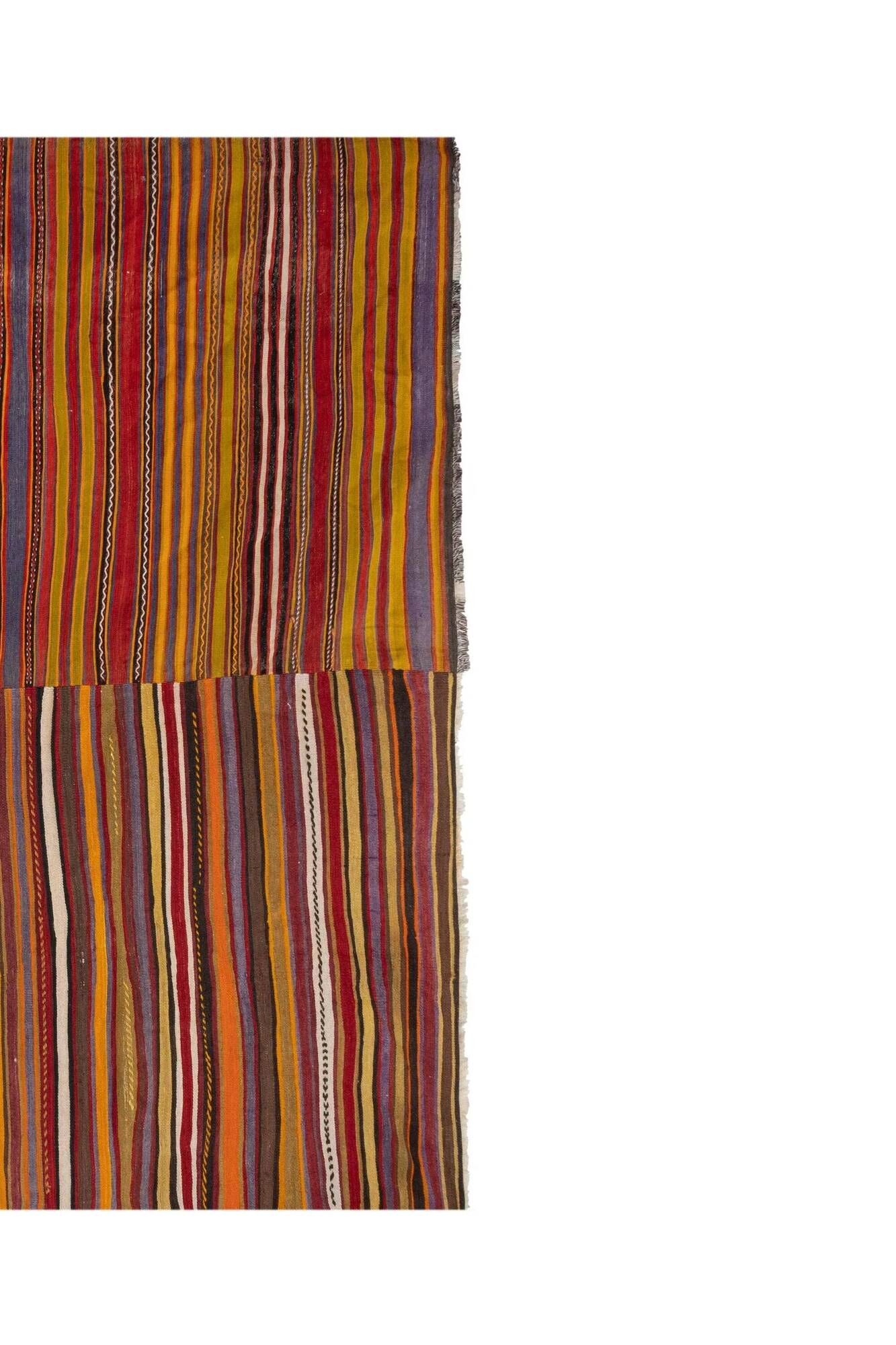 Vintage Turkish kilim handwoven 282x346 cm