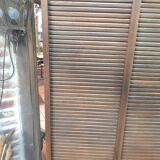 Old double curtained oak filing cabinet, 196×87cms H
