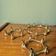 Vintage set 3 Danish Design brass candle holder by Jens Quistgaard