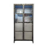 Riveted metal display cabinet library