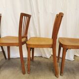 Vintage STOL Kamnik Wooden Dining Chair: 1960s Yugoslavia Bistro Style