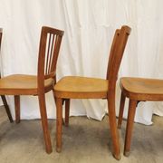 Vintage STOL Kamnik Wooden Dining Chair: 1960s Yugoslavia Bistro Style