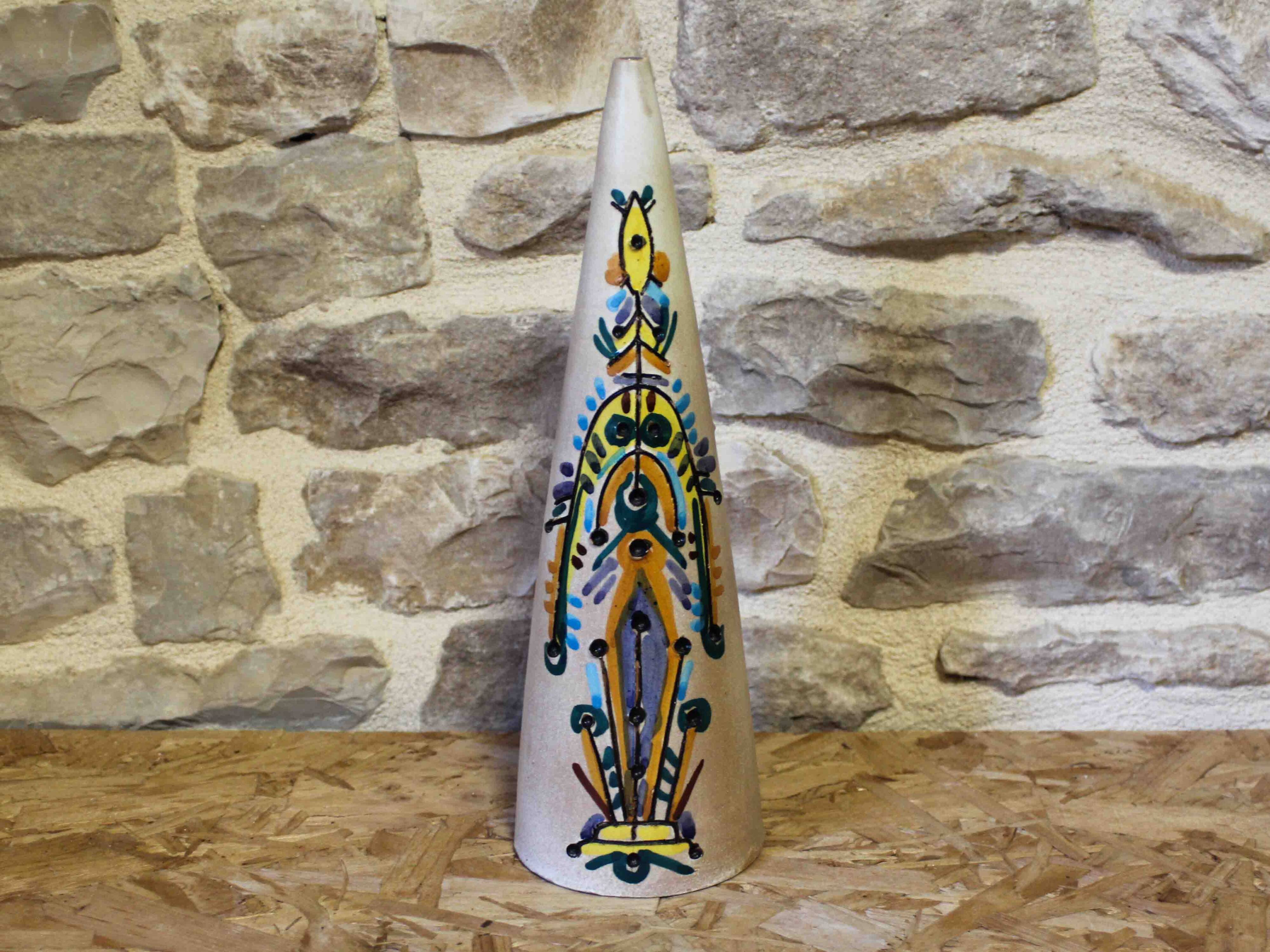 Giuseppe Mazzotti Albisola glazed ceramic soliflore vase