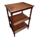 Vintage 1920s side table – Three-tiered shelf in French oak with turned legs.