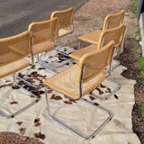 Set of 6 B32 chairs Marcel Breuer Italy design -1970s