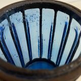 Embedded blown glass vase