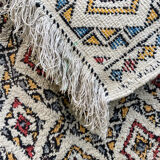 Ecru wool moroccan rug 160x118cm