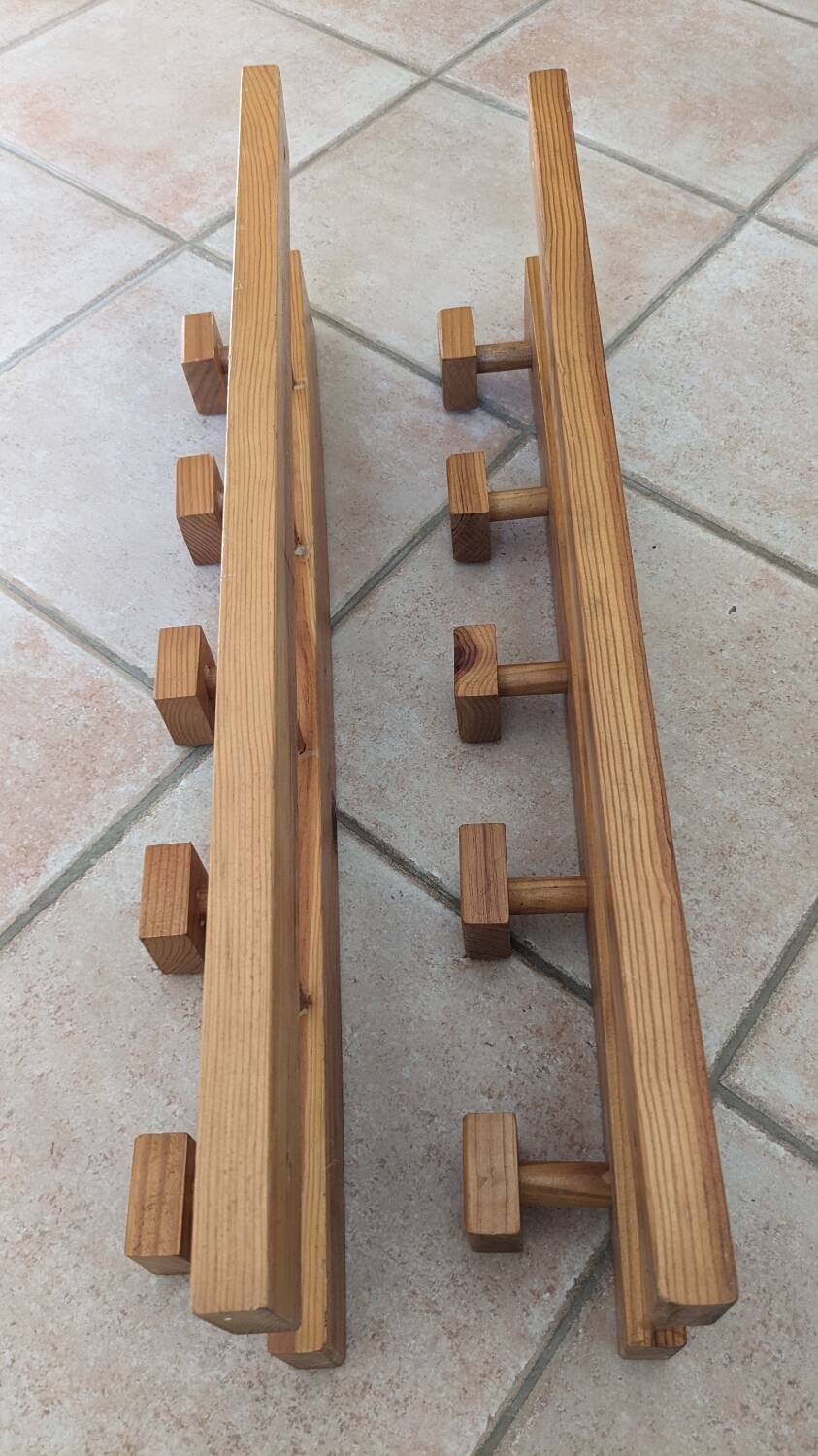 Pair of vintage coat hooks from the 70s and 80s