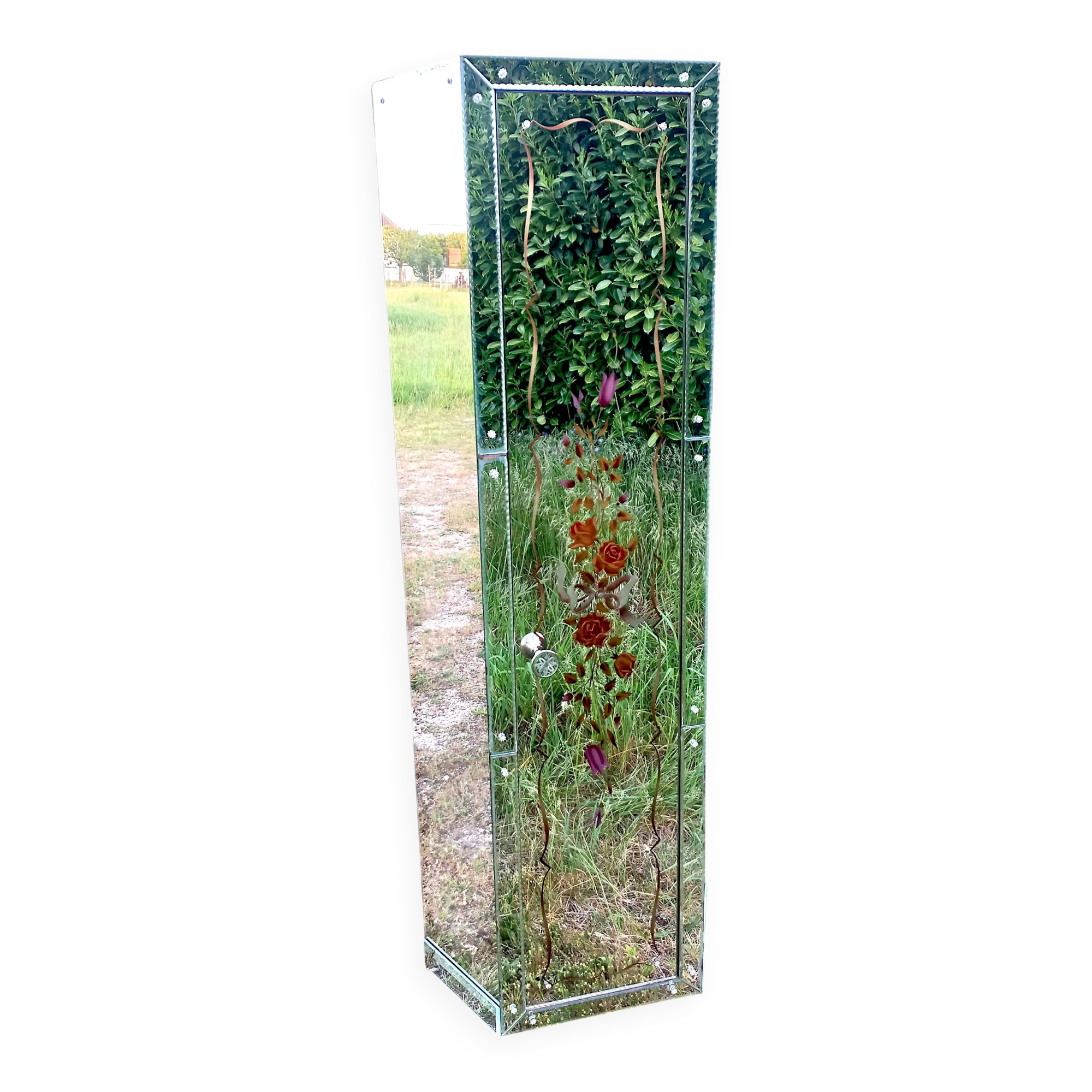 Armoire d'angle Art Déco en miroir