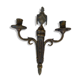 Set of 2 antique bronze wall sconces