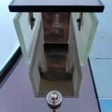 Large double mirrors 3 sconces brown smoked glass fontana arte style 1960 70