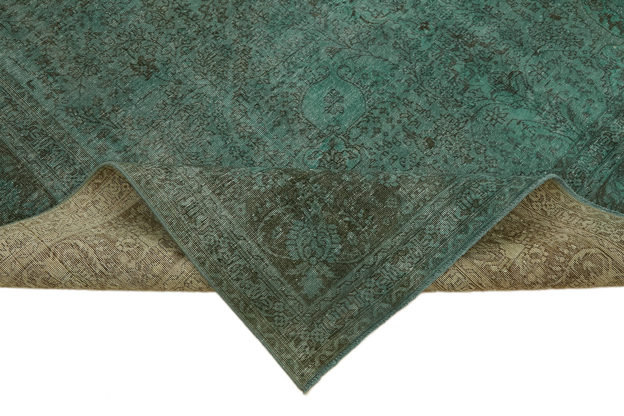 Tapis persan persan unique en son genre des années 1970 240 cm x 348 cm Tapis de laine bleue