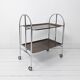 Chariot de service Dinette pliable Gerlinol Chariot à thé Plateaux Gain de place Chrome Mid Century