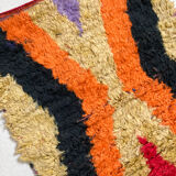 Moroccan Berber carpet Boujaad corridor with colored diamonds 292x82cm