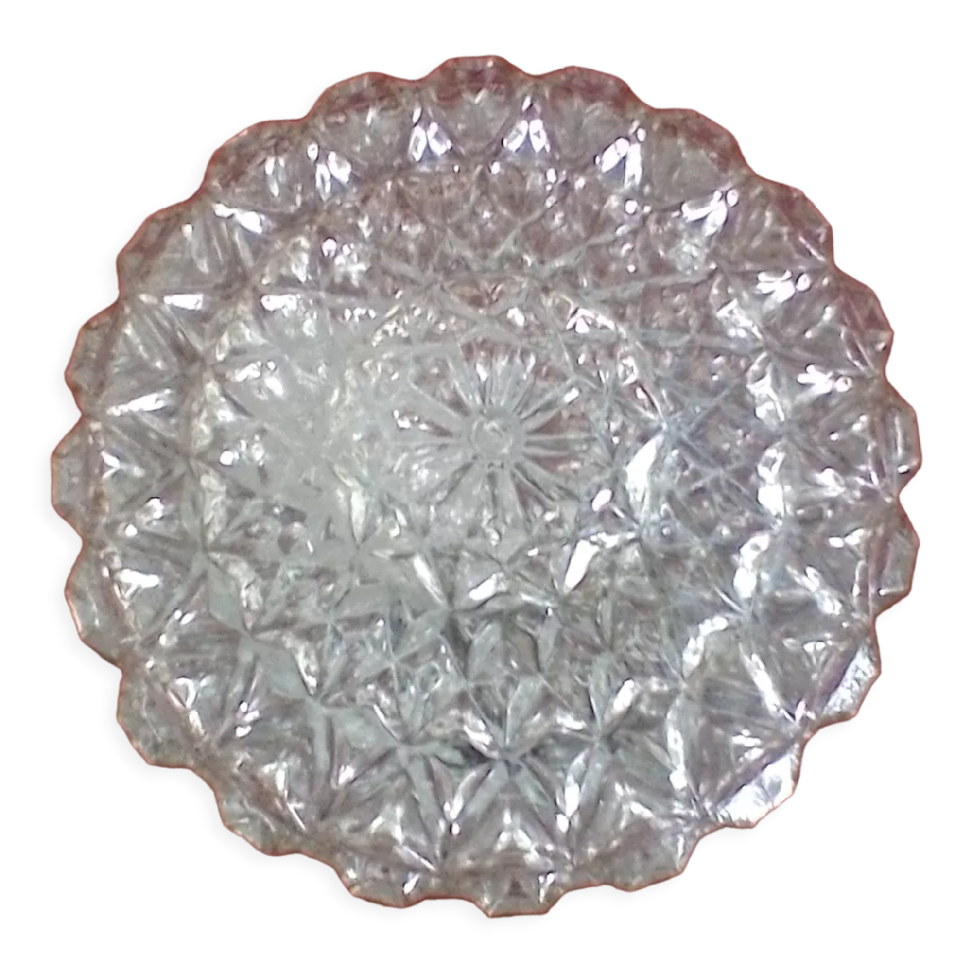 Glass ceiling lamp, vintage