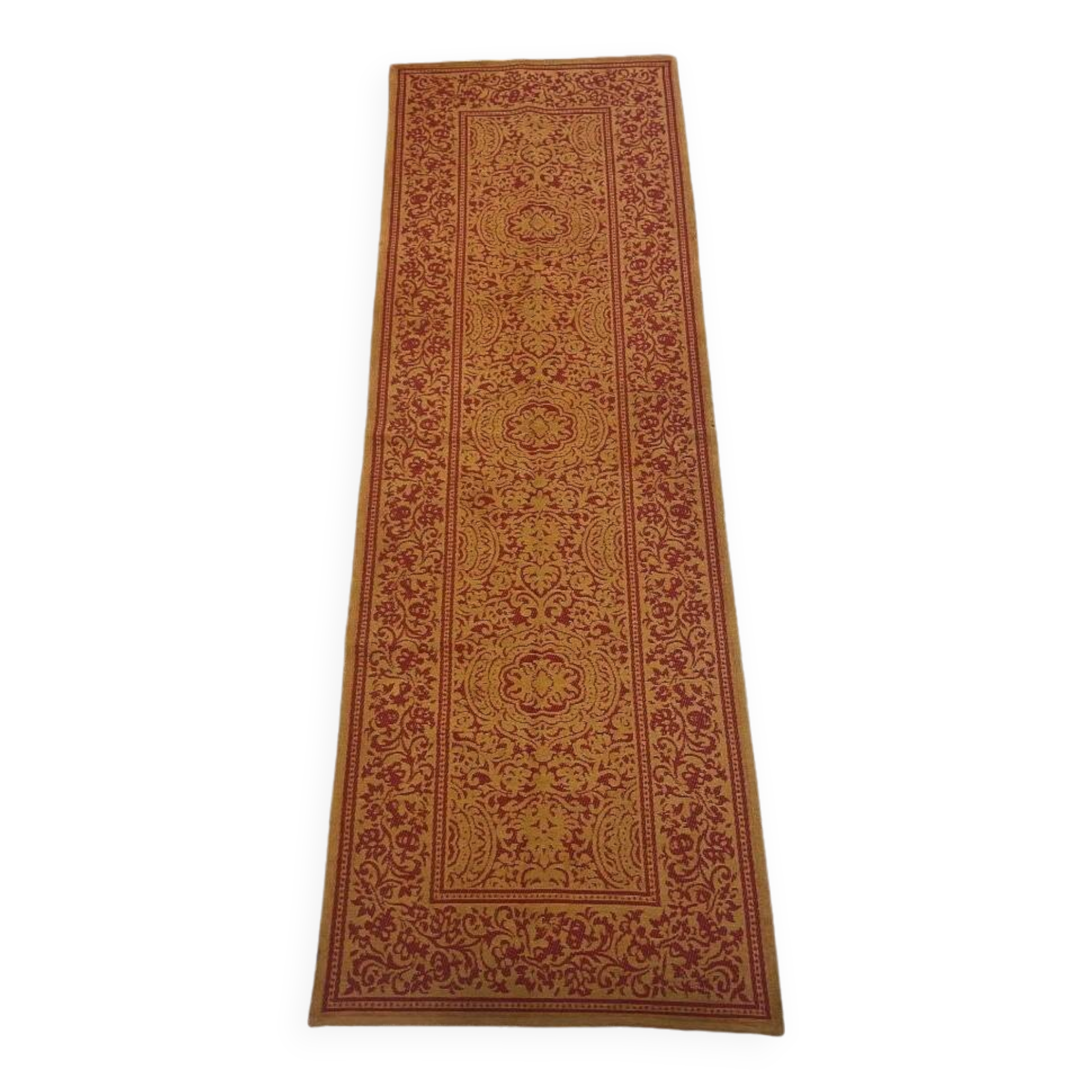 Antique Embroidered Hallway Entryway Rug Indoor Cotton