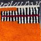 Berber Moroccan rug orange 250cm x 150cm