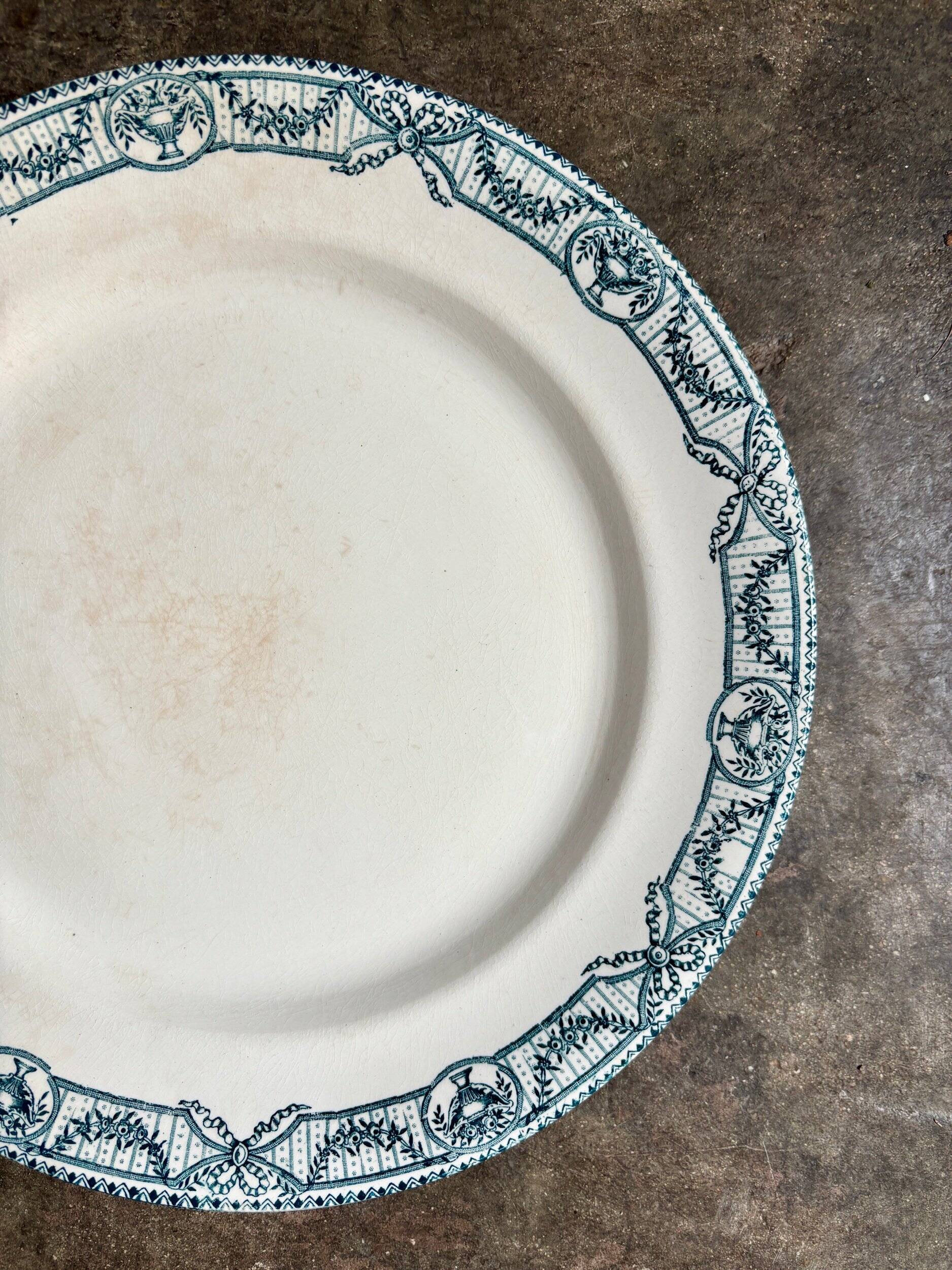 Round Salins ironstone dish, "Directoire" service