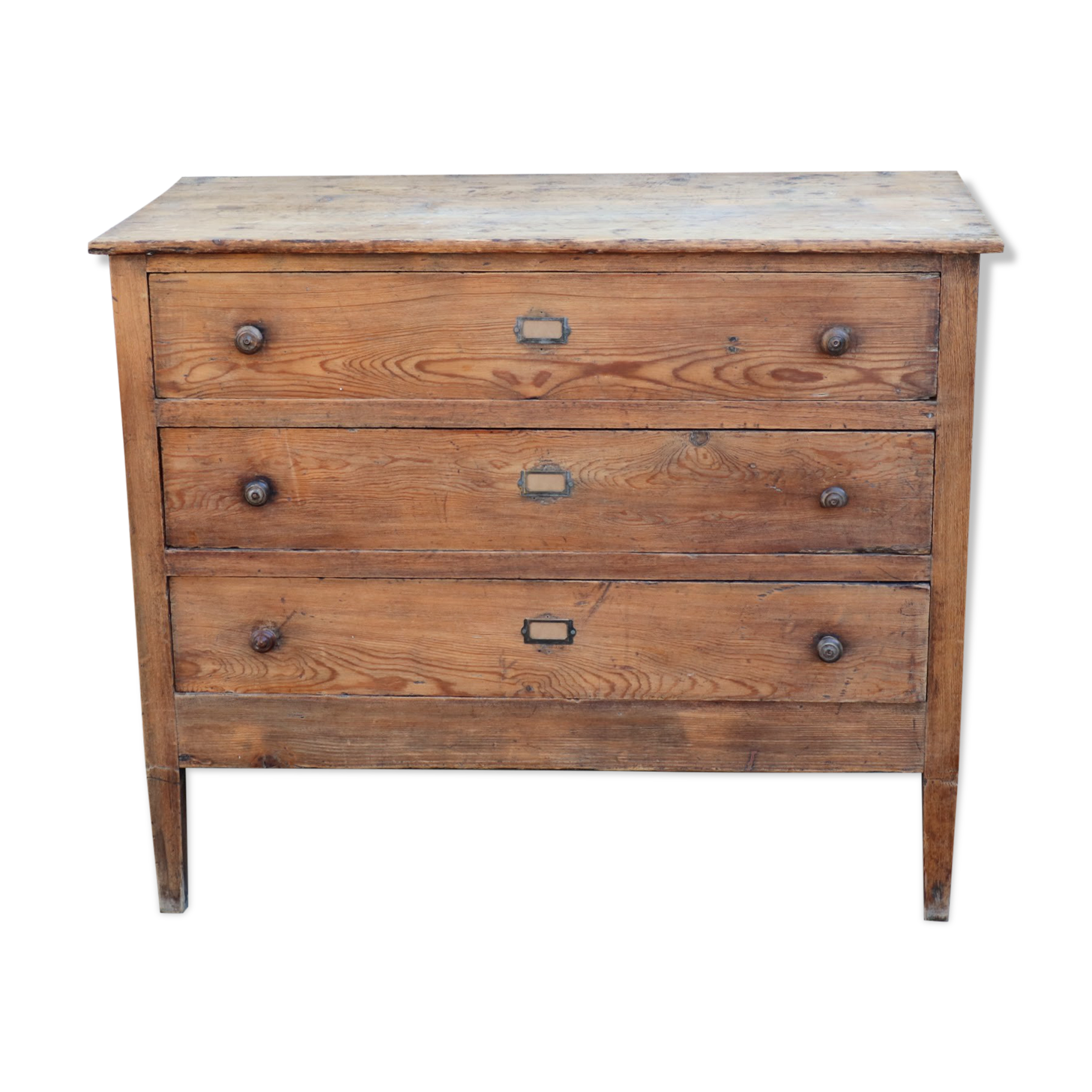 Chest of drawers in solid wood 19th