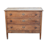 Chest of drawers in solid wood 19th
