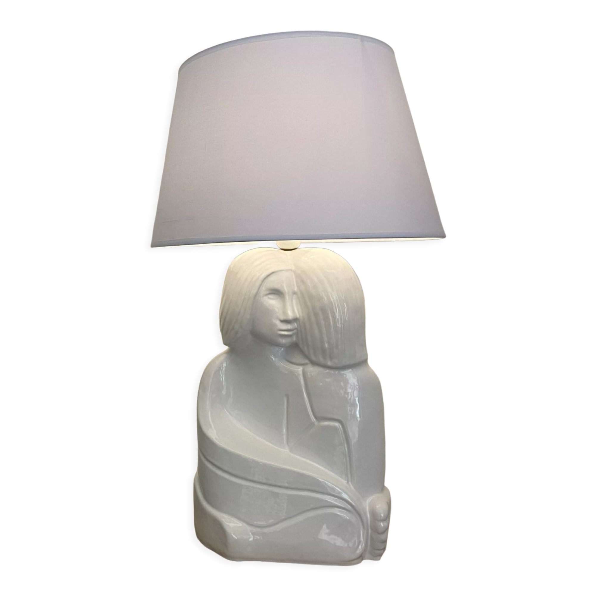 Ceramic entwined couple lamp