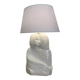 Lampe couple enlacé en céramique