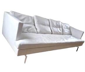 Leather sofa, Stricto Sensu leather designer sofa by Didier Gomez for Ligne Roset.