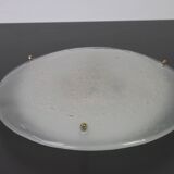 Plafonnier rond en verre Murano par Hillebrand, Allemagne, années 1970