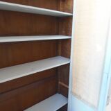 Library, vintage dresser re-enchanted in cloud gray.