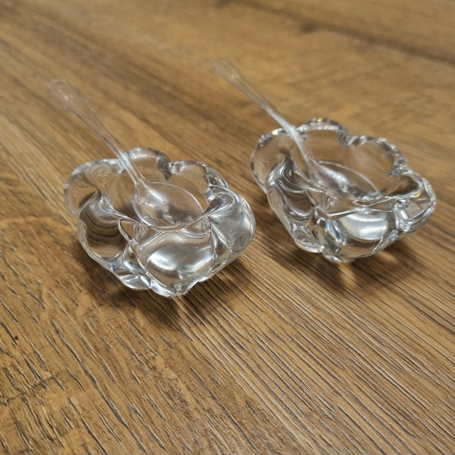 Crystal salt cellars Daum France