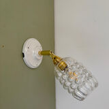 Vintage bubble glass tulip wall light