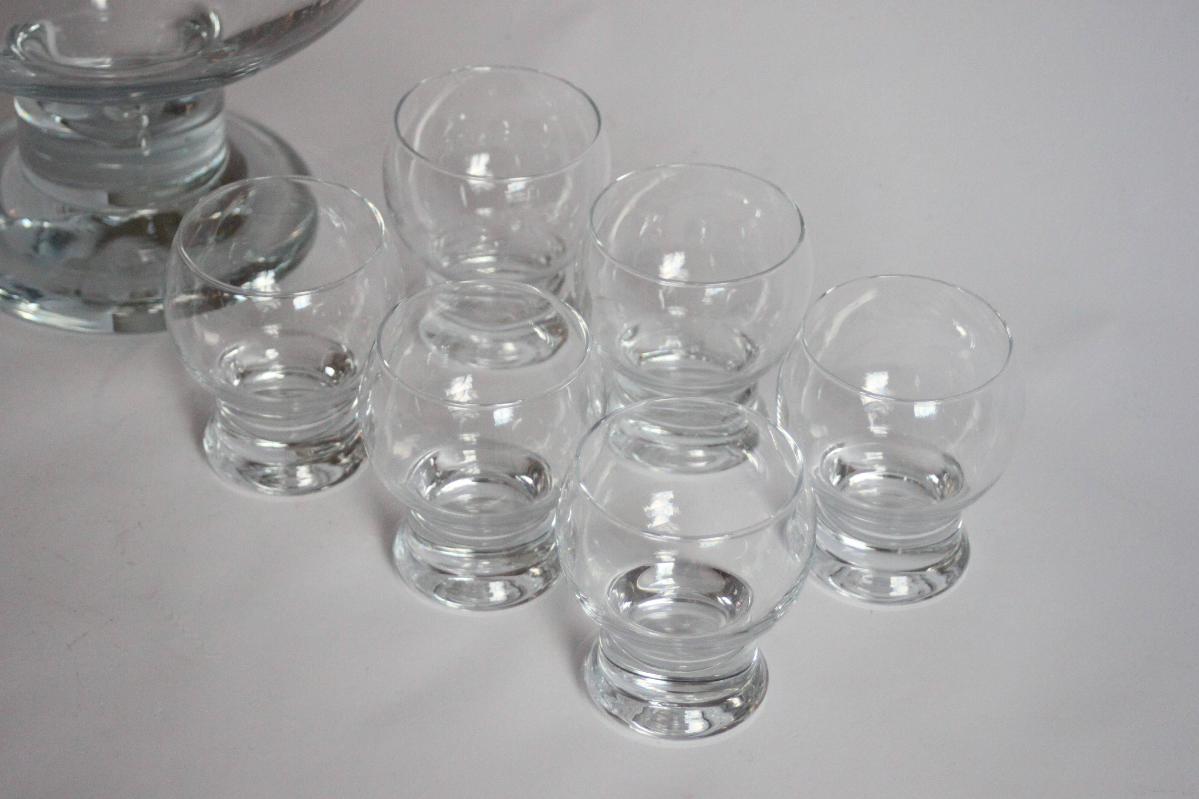 Glass Punch Bowl By Erkkitapio Siiroinen For Riihimaen Lasi, Finland 1970S