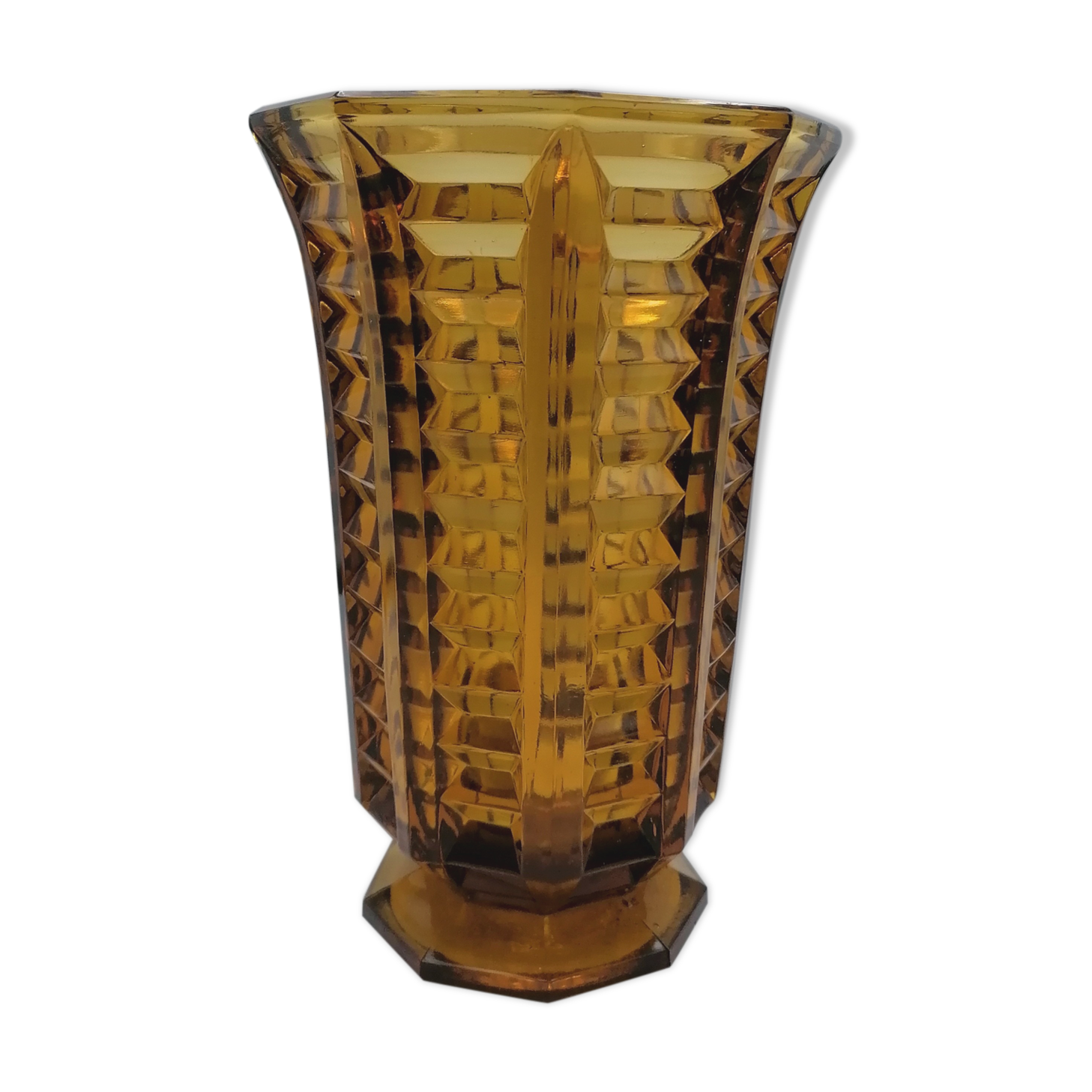 Art Deco-style yellow vase