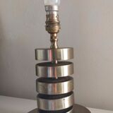 Vintage metal chrome spiral lamp foot