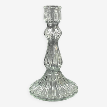 Molded glass candle holder trendy 22.5 cm