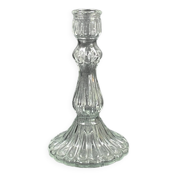 Molded glass candle holder trendy 22.5 cm