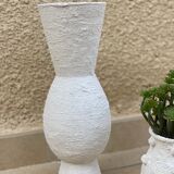 Lot de 3 vases vintage blancs