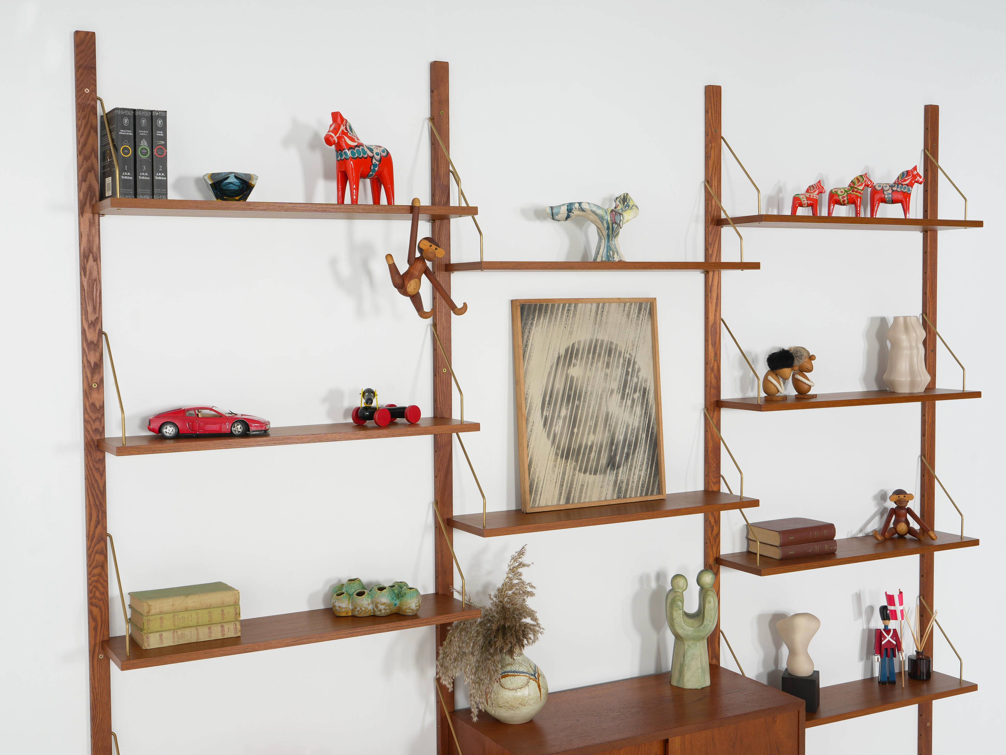 Teak modular shelving unit, Danish design, 1960s, made in Denmark