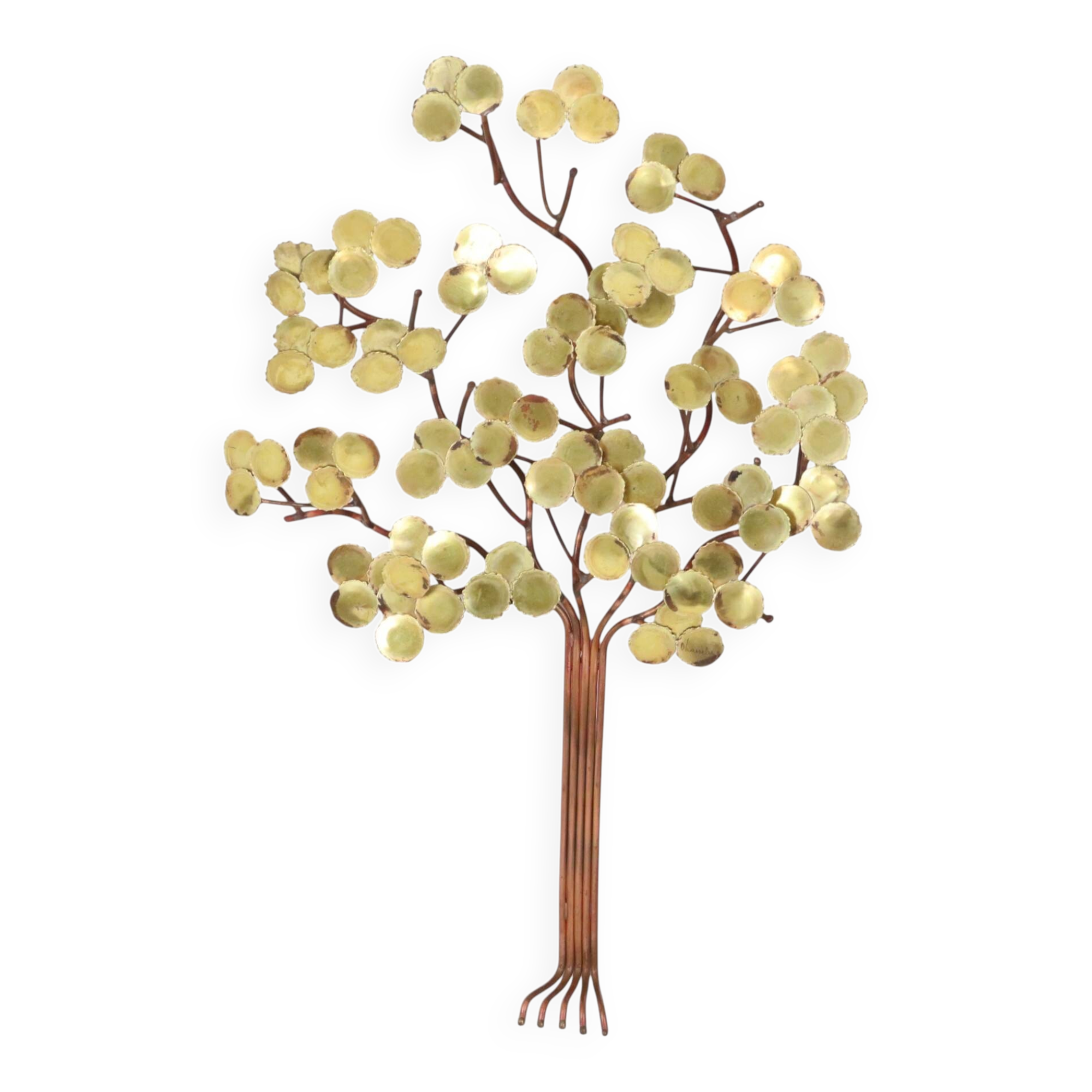 Objet d'art arbre vintage par Daniel D’Haeseleer – Décoration murale (59 cm)