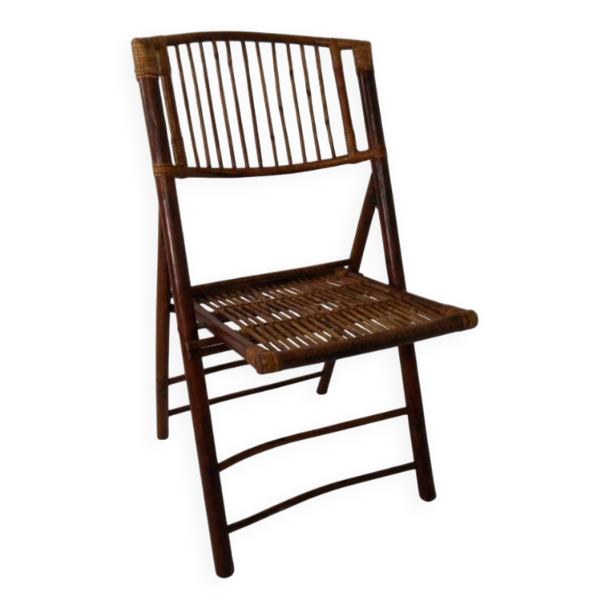 Vintage bamboo folding chair