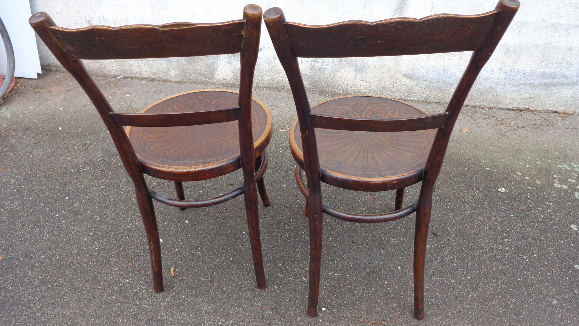 Duo of kohn bistro chairs