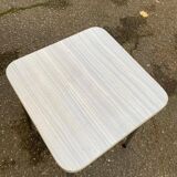 Steel and beige Formica stool