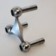 Pair of tripod candle holders design 60s NAGEL STOFF metal