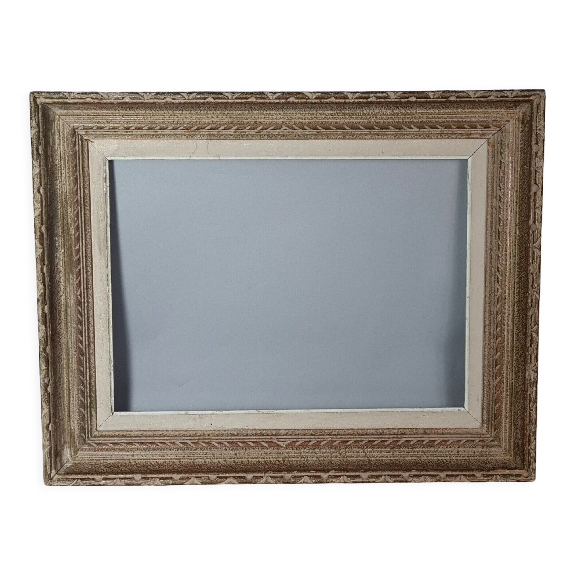 Old frame patinated wood montparnasse 59x47 foliage 46x33 cm circa 1930/50 sb104