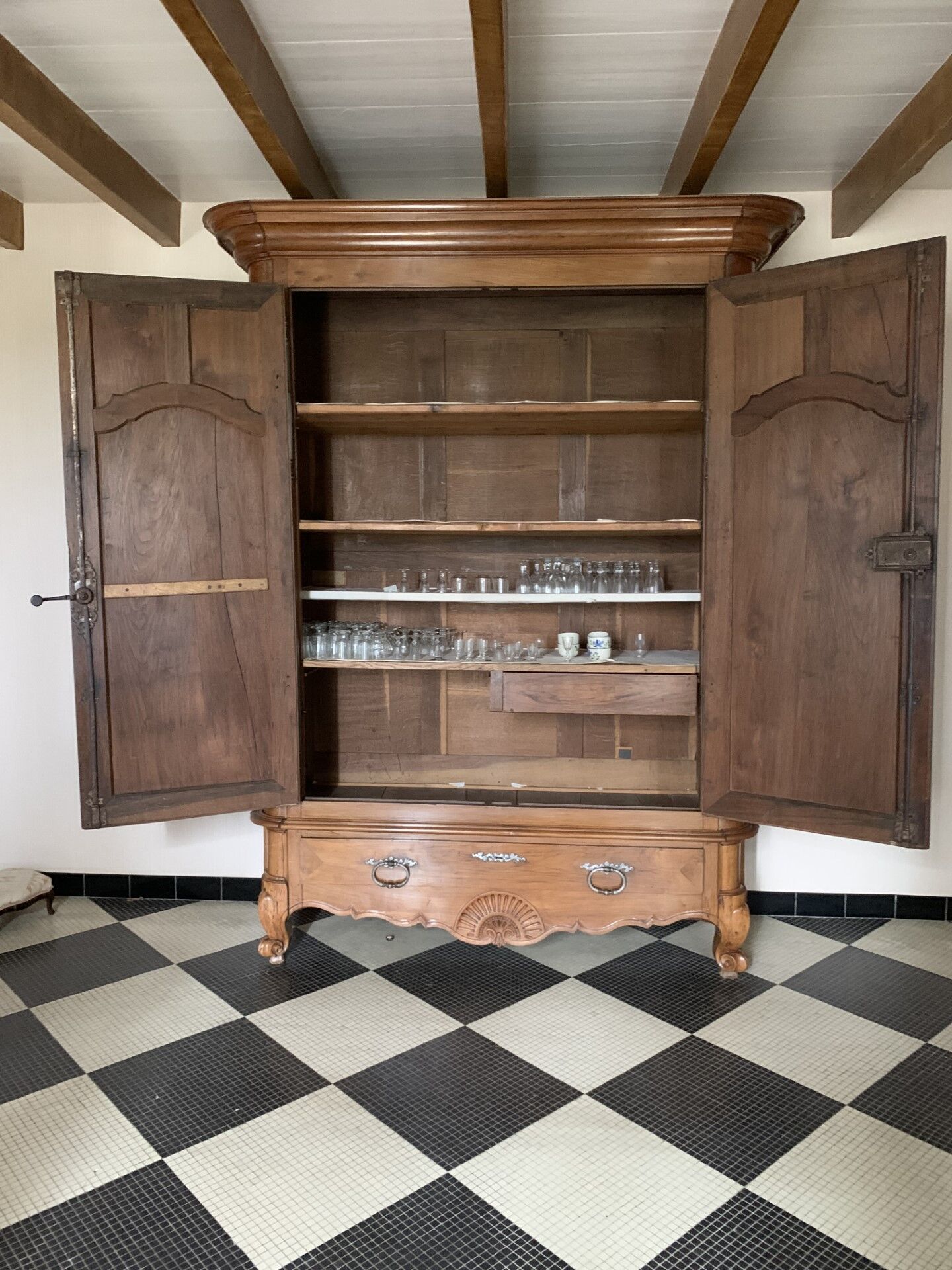 Louis XV cherry cabinet