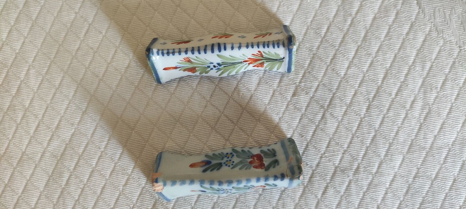 2 antique knife holders HB Quimper