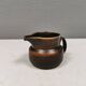 Very nice cream jug in hare fur glaze, Danish and from the 1970-80s.